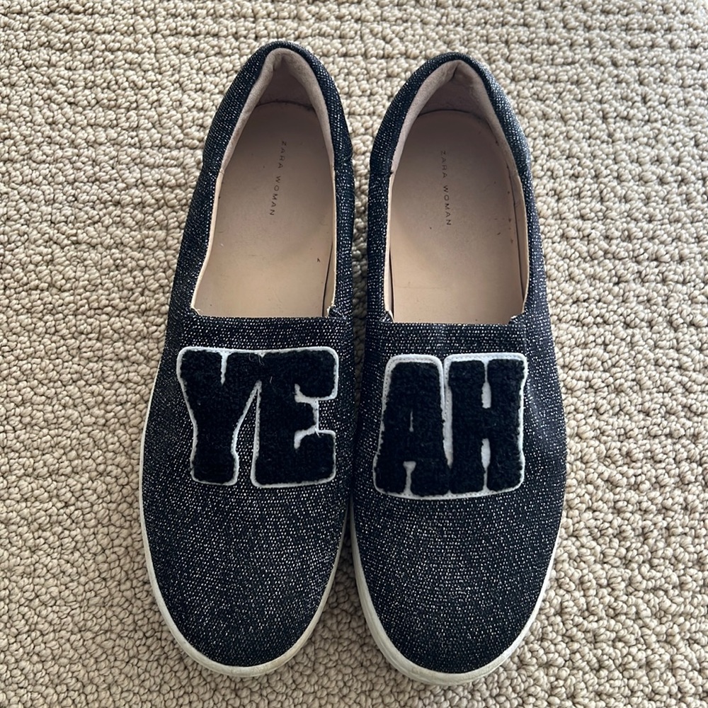 Zara Woman Platform Slip-on Sneakers